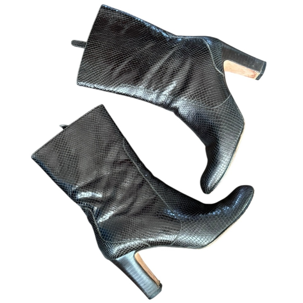 Cole Haan Brown Textured Heeled Boots Size 7B